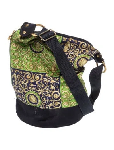 Pre-owned Versace Bucket Bag In Blue