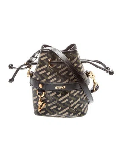 Pre-owned Versace Bucket Bag In Blue