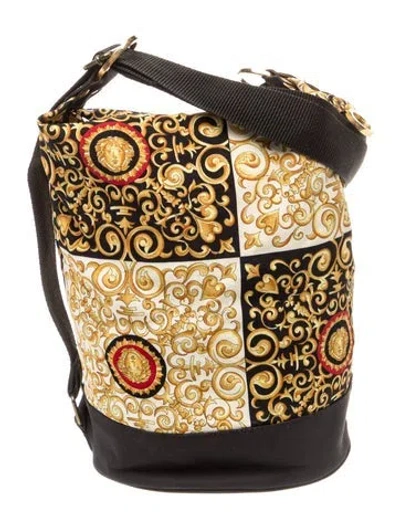 Pre-owned Versace Bucket Bag In Neutral