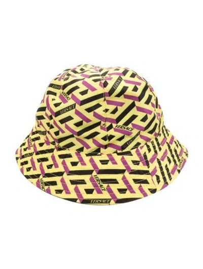Pre-owned Versace Bucket Hat In Yellow