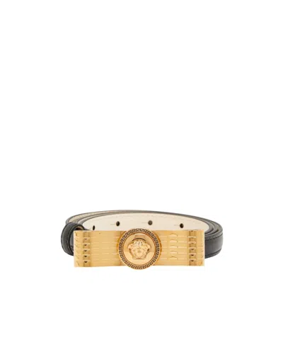 Versace Buckle Belt In Black