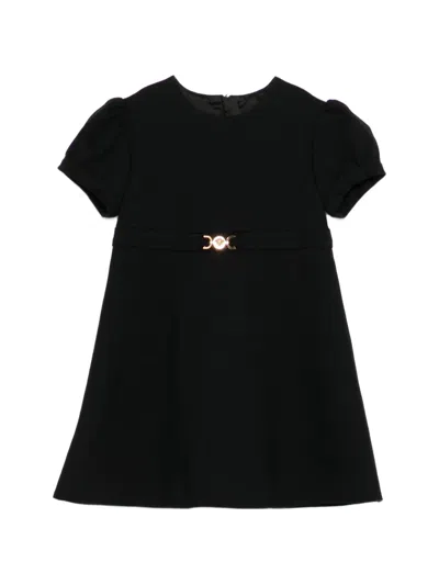 Versace Babies' Buckle Dress In Black