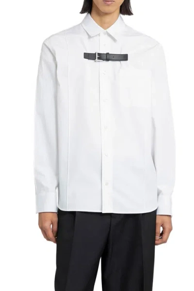 Versace Buckle Formal Shirt In White