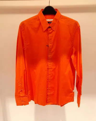Versace Buckle Long-sleeved Shirt In Red