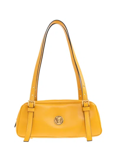 Versace Buckle Medusa Tote Bag In Yellow