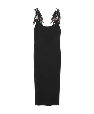 Versace Butterflies Medusa '95 Midi Dress In Black