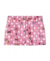 Versace Butterfly Polka Dot Elastic Waist Shorts In Pink