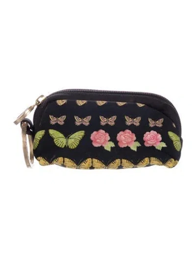 Pre-owned Versace Butterfly Cosmetics Bag In Blue