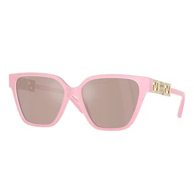 Versace Butterfly Full Rim, With A Perla Dark Ruby Frame And Pink Gradient Grey Lens.