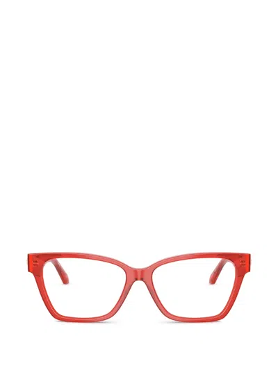 Versace Butterfly-frame Glasses In Red