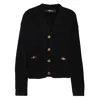 Versace Medusa-plaque V-neck Cardigan In Black