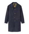 Versace Button Down Coat In Black