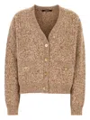 Versace Dual-tone Wool Blend Cardigan