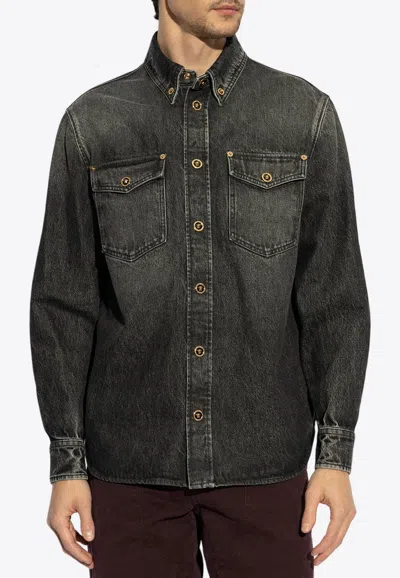 VERSACE BUTTON-UP DENIM JACKET