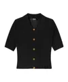 Versace Button-up Knitted Shirt In Black