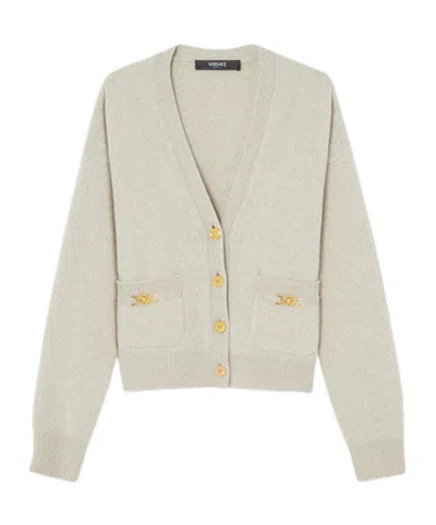 VERSACE VERSACE BUTTON-UP V-NECK CARDIGAN