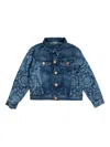 Versace Barocco Denim Jacket In Blue