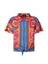 Versace Buttoned Floral Shirt In Multi
