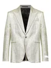 Versace Lurex Thread Single-breasted Blazer In Metallic