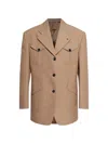 Versace Buttoned Pocket Jacket In Brown