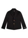 Versace Buttoned-up Blazer In Black