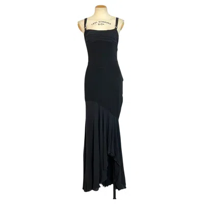 Pre-owned Versace By Donatella  F/w 2003 Black Silk Gown