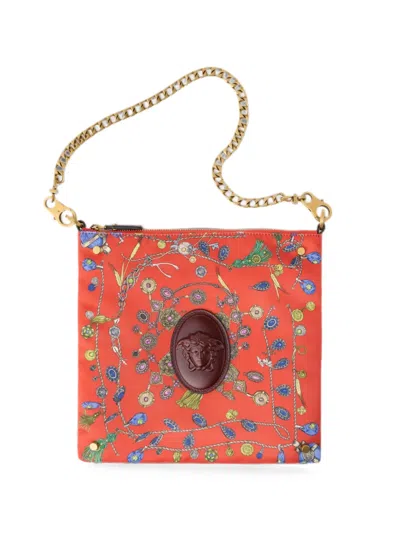 Versace Cabine Printed Duchesse Shoulder Bag In Multi