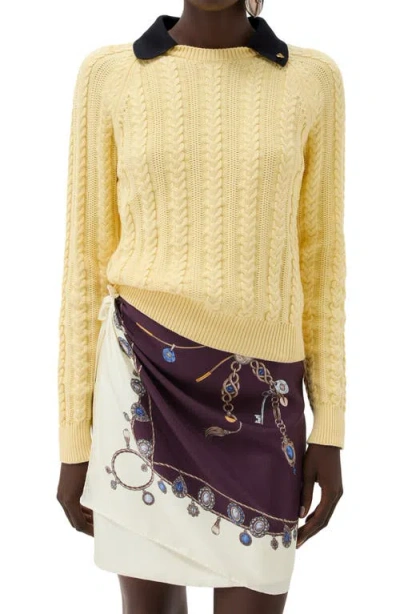 VERSACE VERSACE CABLE STITCH POLO SWEATER