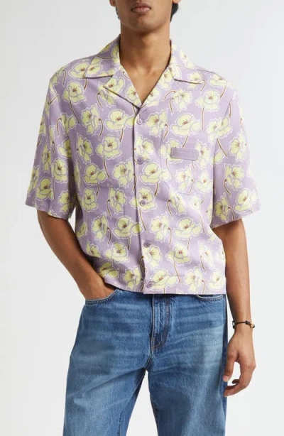 Versace Cady Poppies Camp Shirt