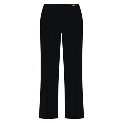 Versace Cady Wide-leg Pants In Black