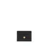 Versace Logo-plaque Leather Cardholder In Black