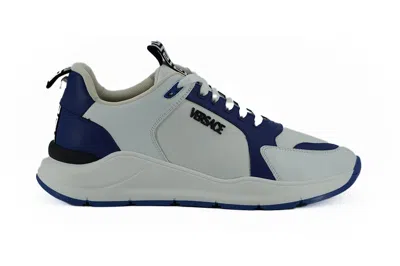 Versace Calf Leather Men's Sneakers In White