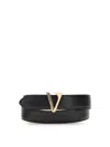 Versace Calfskin V Belt In Black