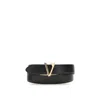 Versace Calfskin V Belt In Black