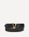 Versace Calfskin V Belt In Black