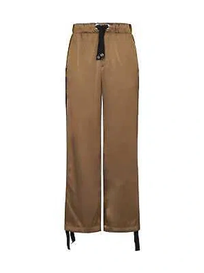 Pre-owned Versace Camel Trousers With Baroque Bands In Brown