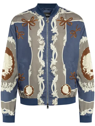 Versace Cameo Bomber Jacket In Print