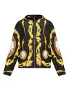 Versace Cameo Hooded Jacket In Black