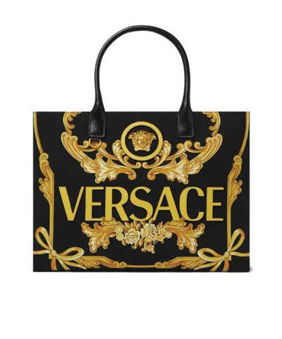 Versace Cameo La Medusa Large Tote Bag In Stamp