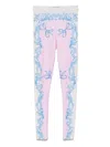 Versace Elastic Waist Casual Pants In Pink