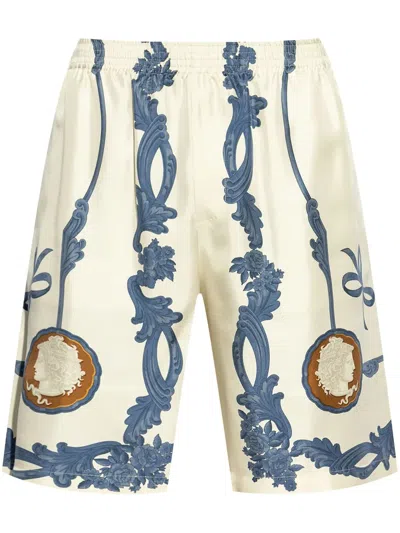 VERSACE CAMEO SILK SHORTS