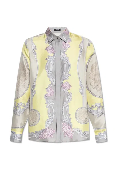 VERSACE VERSACE PATTERN-PRINTED LONG-SLEEVED SHIRT