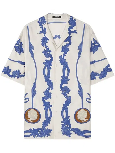 Versace Cameo Silk Shirt In Print