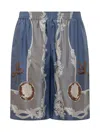 Versace Medusa Cameo Silk Bermuda Shorts