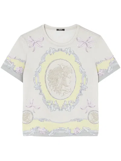 Versace T-shirt Cameo In Imprimer