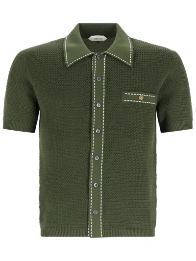 VERSACE VERSACE CAMICIA IN MAGLIA DI COTONE