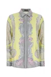 Versace Cameo Long-sleeved Silk Shirt
