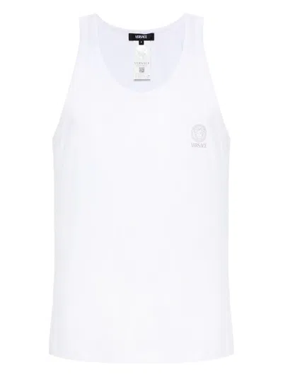 Versace Medusa Round-neck Tank Top In White