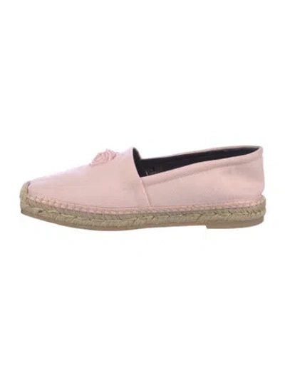 Pre-owned Versace Canvas Espadrilles In Pink