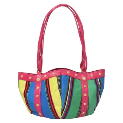 Pre-owned Versace Canvas Shoulder Bag () In Multi